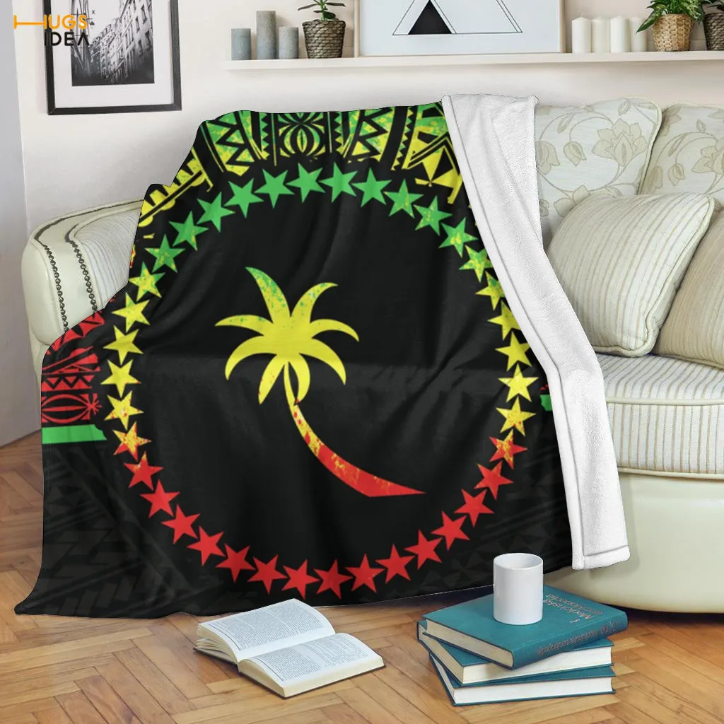 

HUGSIDEA Colorful Plam Tree Pattern Bedding Lining Fleece Throw Blanket Kids Winter Warm Sherpa Blankets Sofa Couch Office Quilt