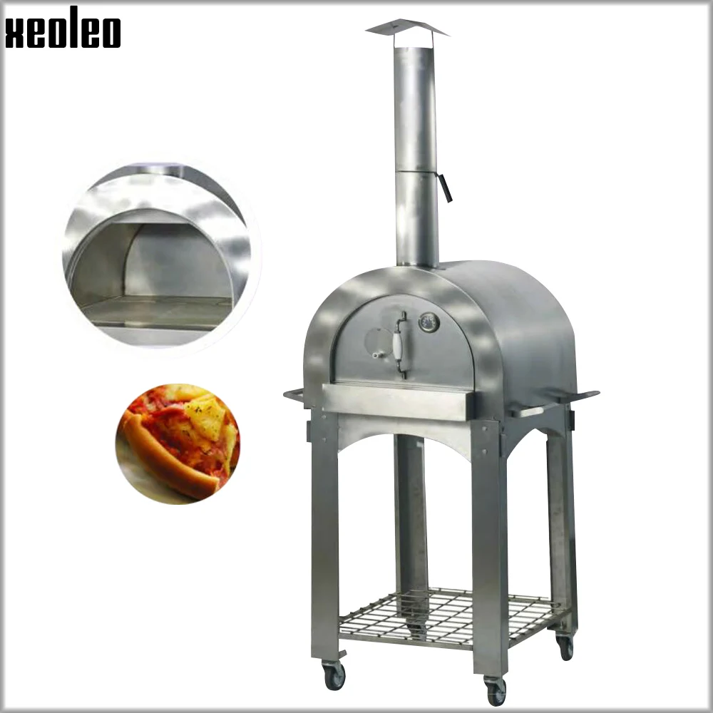 

XEOLEO Wood-fired Pizza oven Outdoor pizza oven Big Round Table Top Stovetop Charcoal Stainless steel bbq grill With wheels