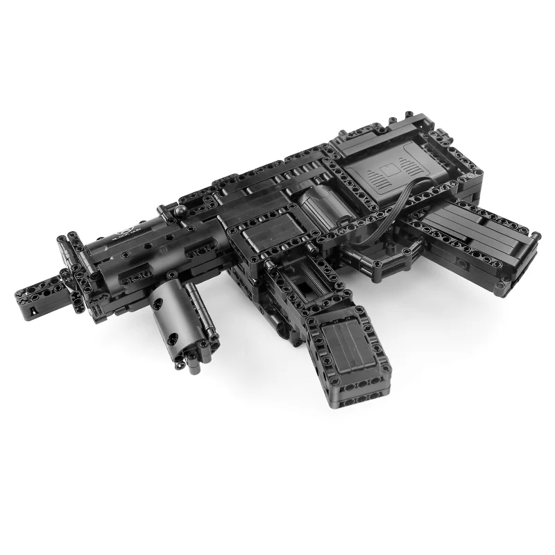 Форма король моторизованный блок пистолет MP5 Submachine модель строительные блоки