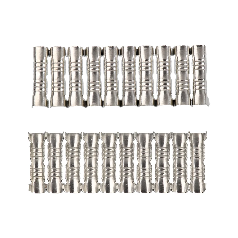 

100PCS Silver Electrical U-shaped Copper Button Quick Wire Connectors Crimp Terminals 0.5-1.5mm square