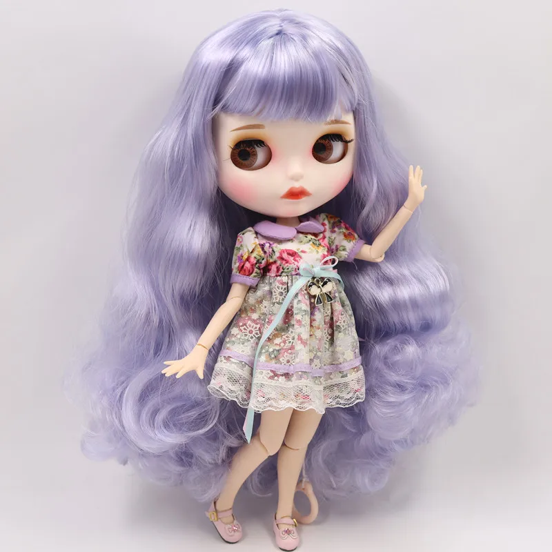 Ледяной DBS Blyth кукольные нет. BL6005/1049 синий микс фиолетовые волосы шарнирное тело