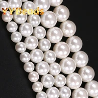 5a quality natural white seashell pearls beads round loose beads for jewelry making charm necklaces earrings wholesale 2 18mm