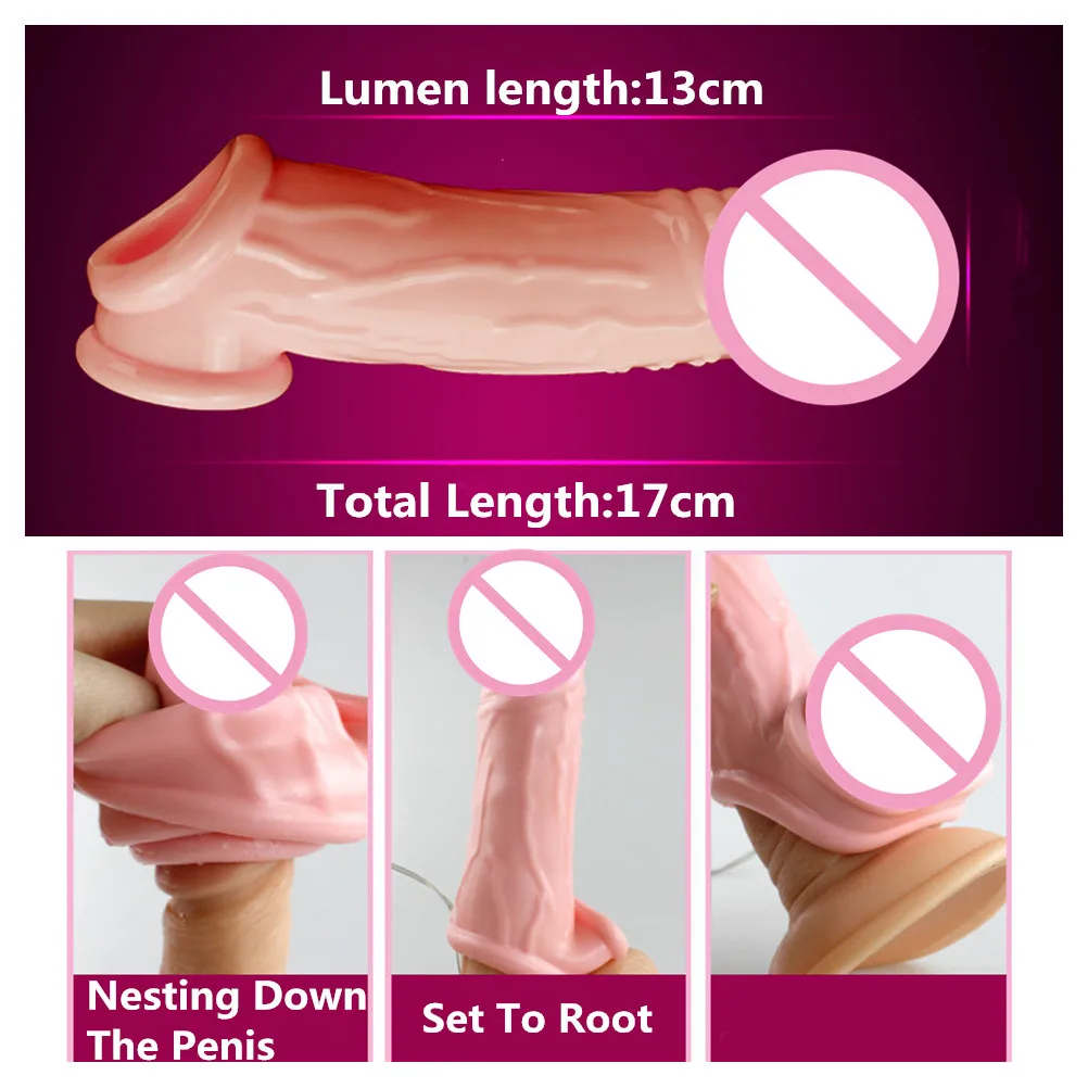 Эротические силиконовые аксессуары для пениса многоразовые насадки на пенис