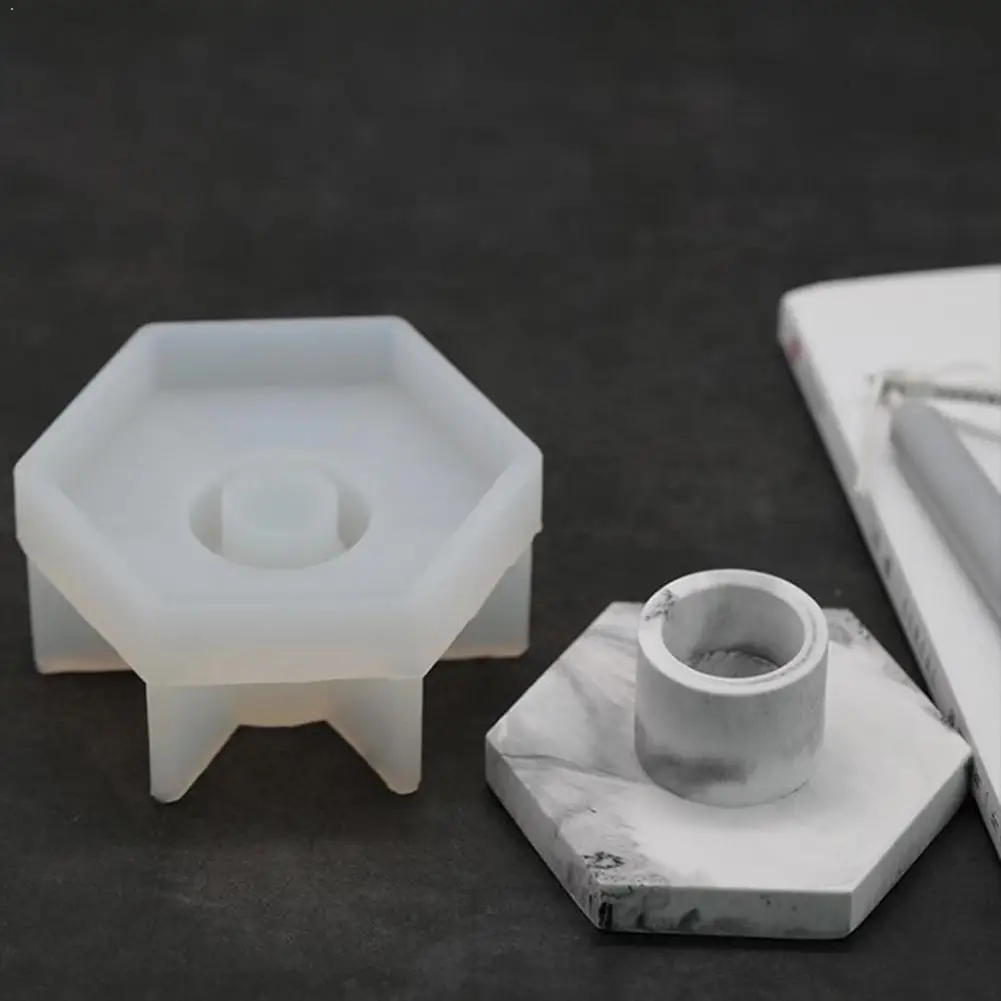 1 шт. силиконовая форма для подсвечников DIY изготовления свечей шестиугольная