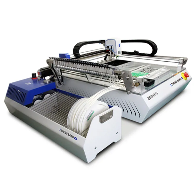 Kaufen ZB3245TS Volle Automatische 2 Pick Köpfe Und Ort Maschine Mit Visuelle System SMT Desktop Pick
