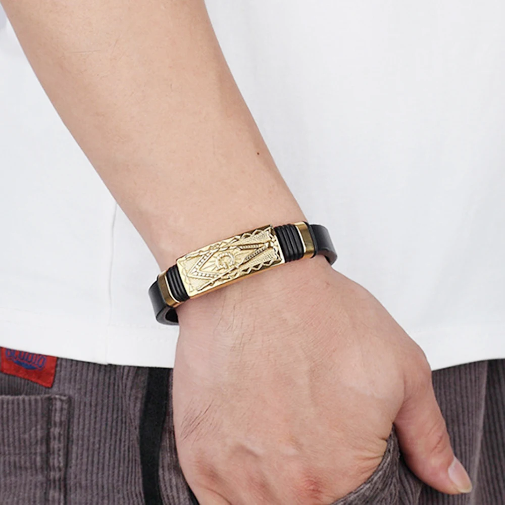 

Stainless Steel Punk Men's Scorpion/Shield Bracelet Fashion Buddha Bracelet Winding Style Genuine Leather Jewelry Birthday Gift