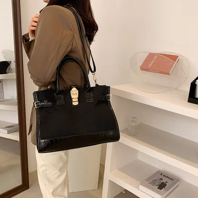 

Fashion Retro Women Large Handbags Shoulder Bag 2021 New Quality PU Leather Women's Designer Handbag Big Tote bag