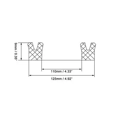 

1pc Hydraulic Seal, Piston Shaft USH Oil Sealing O-Ring, 110mm x 125mm x 9mm