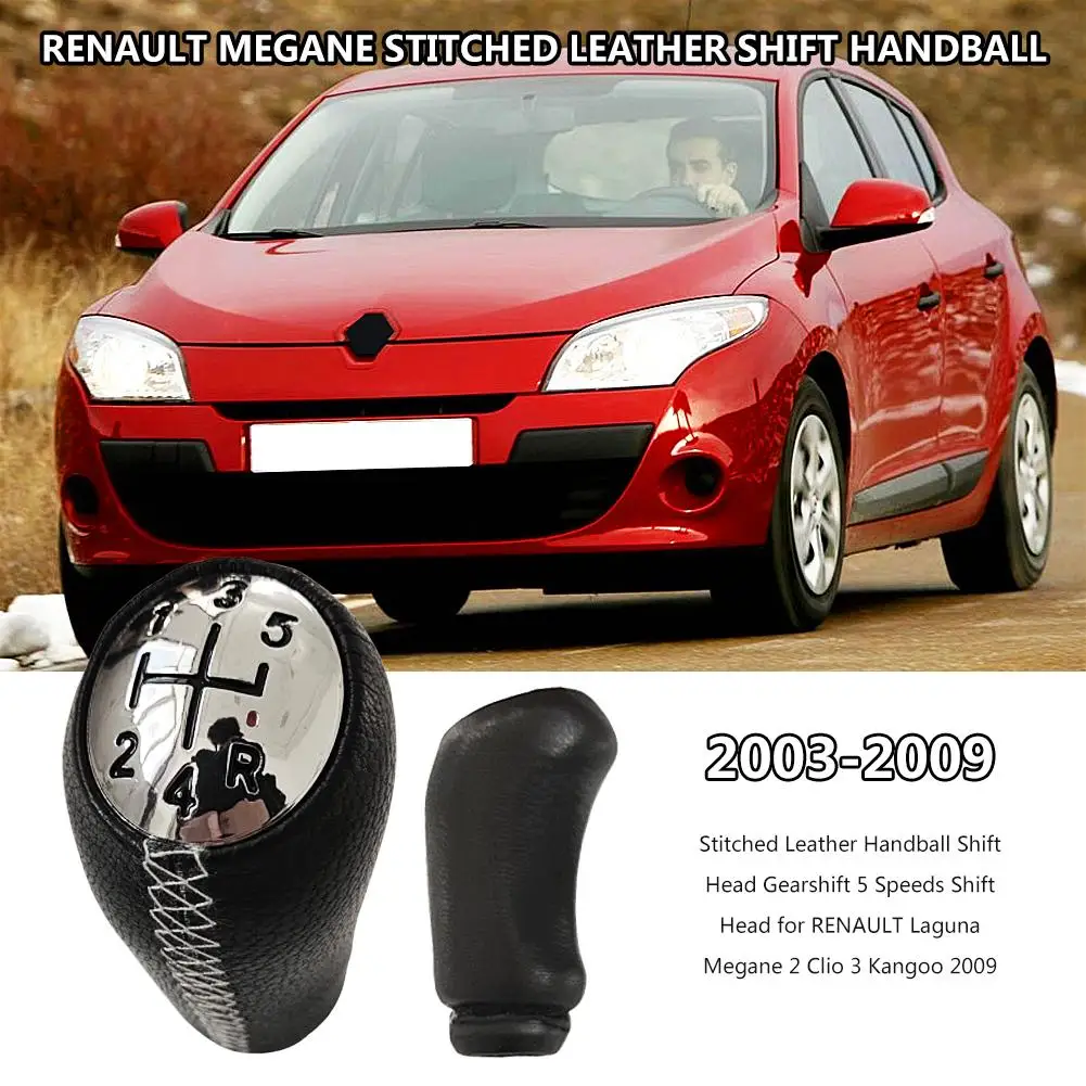 5 скоростей Ручка Переключения рулевого механизма автомобиля кожаная головка