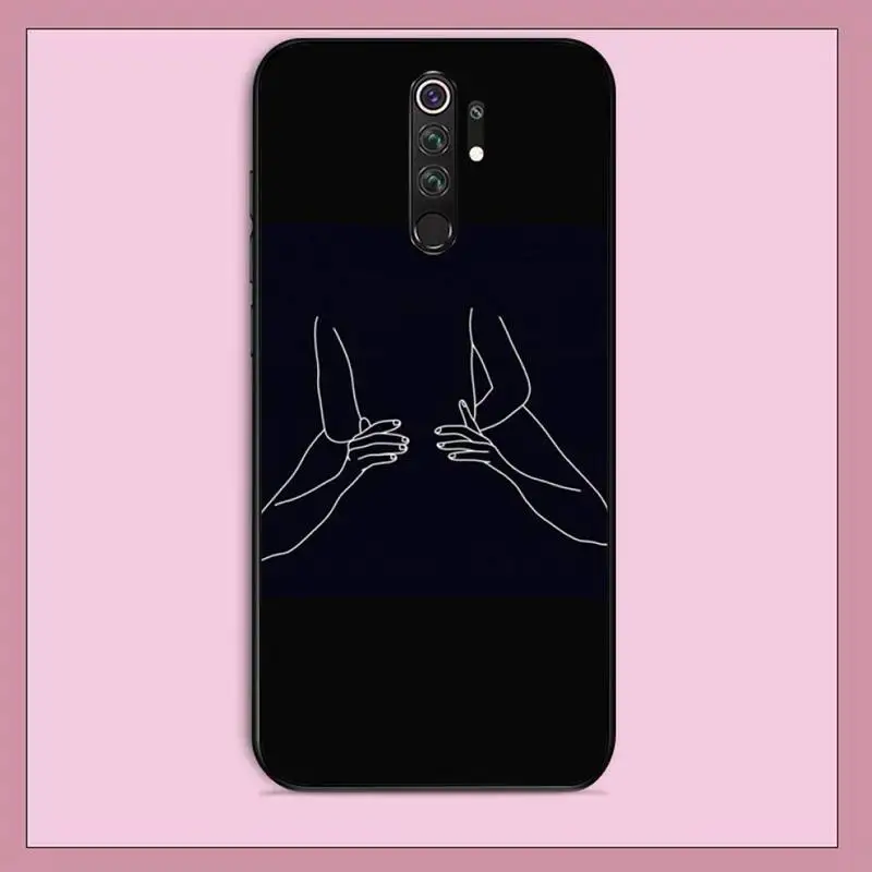 FHNBLJ Art Simple Kiss Rose Sex Girl Body Silicone Black Phone Case for RedMi note 9 4 5 6 7 5a 8 pro max 4X 5A 8T | Мобильные