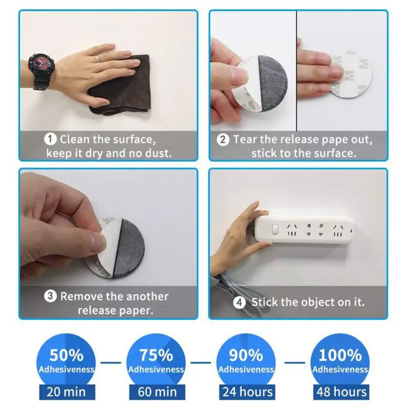 

Double Side Round Tap Pad Sticky Base Universal Car Mount Holder Sticker 360 Degree Magnetic Holder Hardware Home Supplies