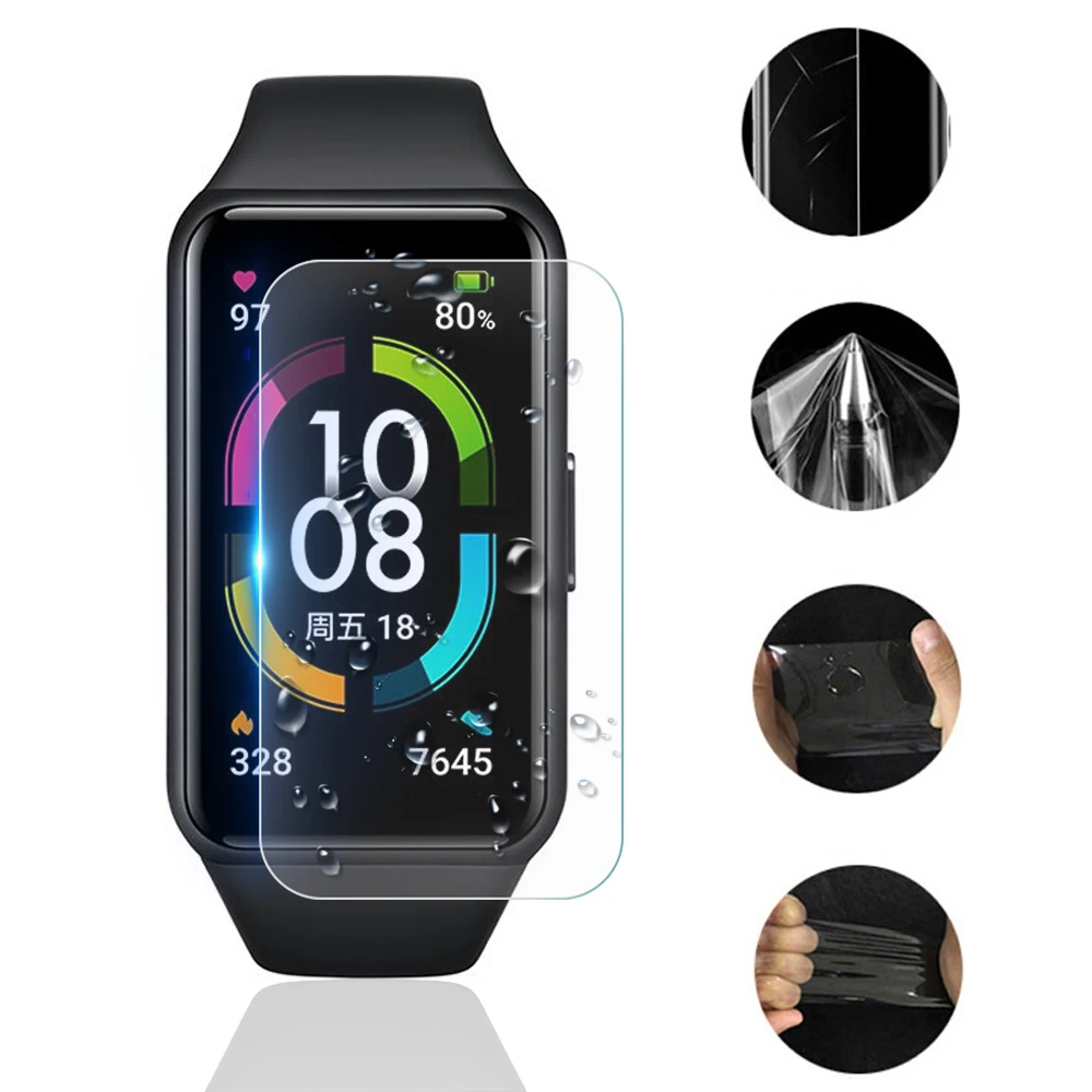 

Защитная пленка из ТПУ для Huawei Honor Band 6, HD, 3, 6, 10, 12 шт.