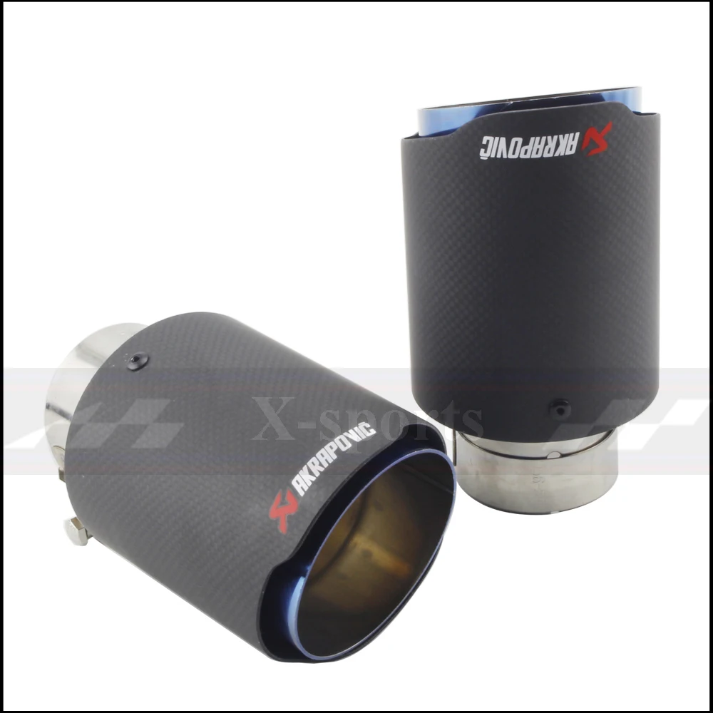 Akrapovic однотонное плетение матовое углеродное выхлопное устройство, системный глушитель, однотонная выхлопная труба, универсальная прямая черная отделка из нержавеющей стали