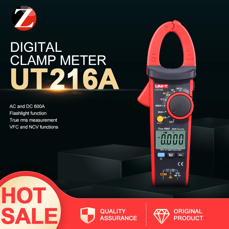 Цифровой токометр Mini True RMS UNI-T UT216A с ЖК-подсветкой NCV емкость AC/DC | Инструменты