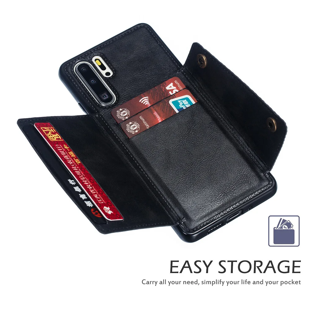 Чехол для Huawei P30 Pro держатель карт кошелек чехол P20 Lite Honor 20 Mate 30 кожаный с карманом