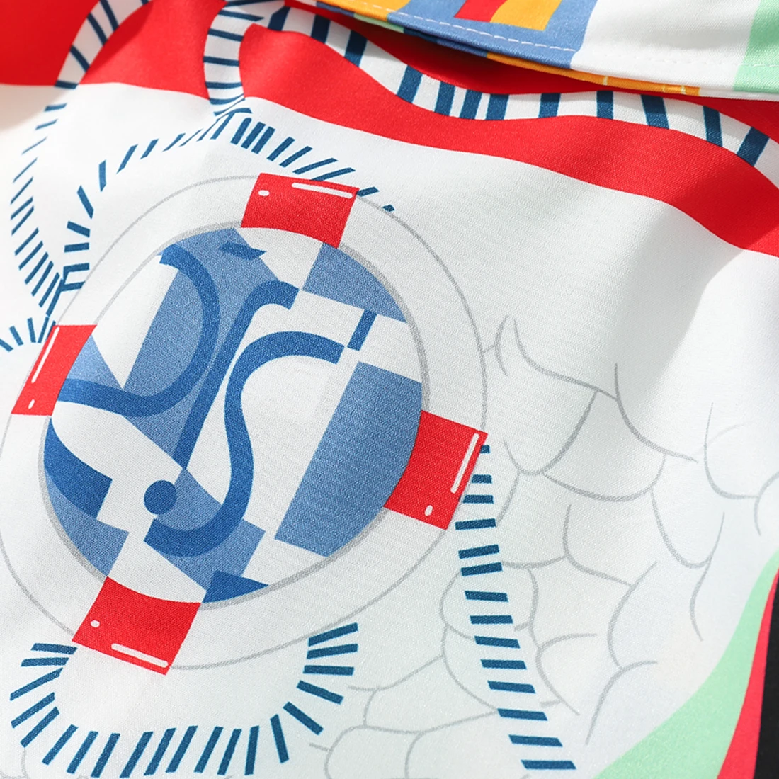 LACIBLE Цвет печать Гавайские пляжные футболки для мужчин одежда улицы Одежда