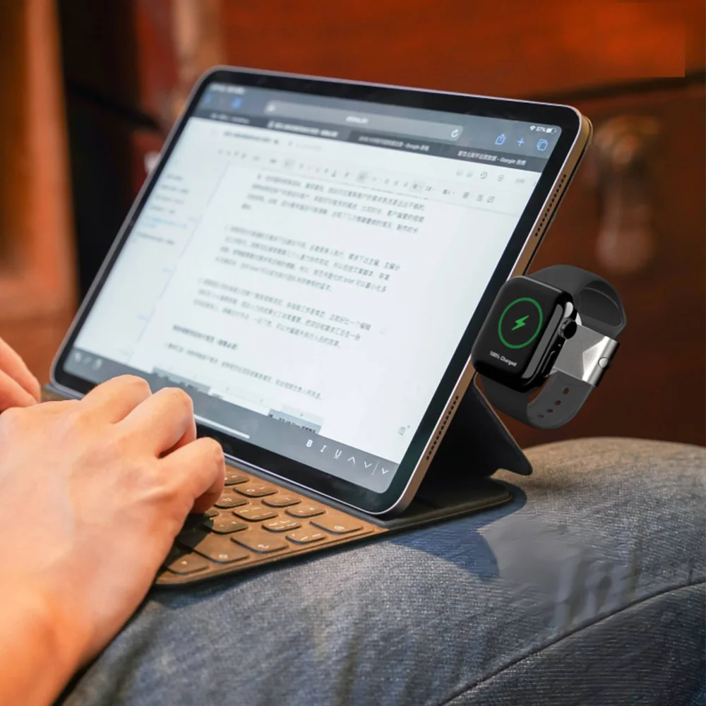 bonola usb magnetic watch charger for apple watch 7 6 se 5 4 3 2 fast portable magnet watch charging for iwatch series 7 6 free global shipping