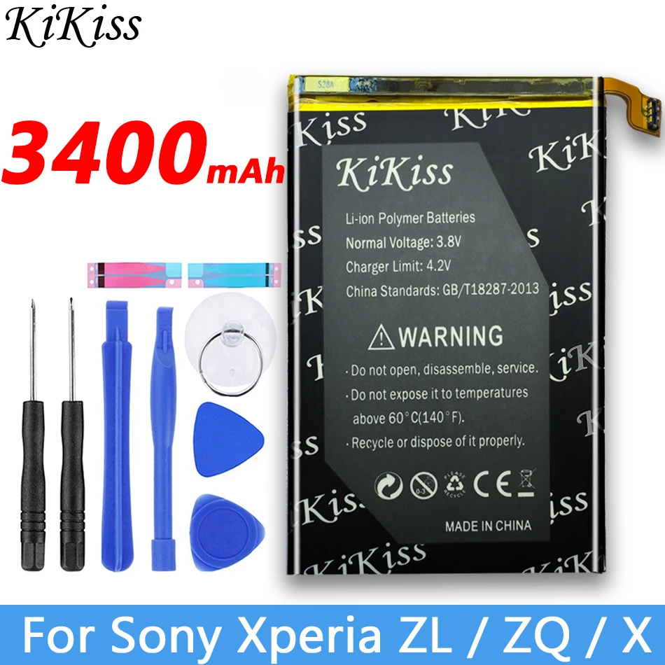 Аккумулятор KiKiss 3400 мАч LIS1501ERPC для Sony Xperia ZL / ZQ x Odin L35h L35i L35a C650X C6502 C6503