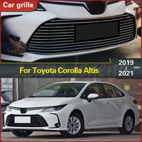 car styling for toyota corolla altis 2019 2020 2021 high quality stainless steel front grille around trim racing grills trim