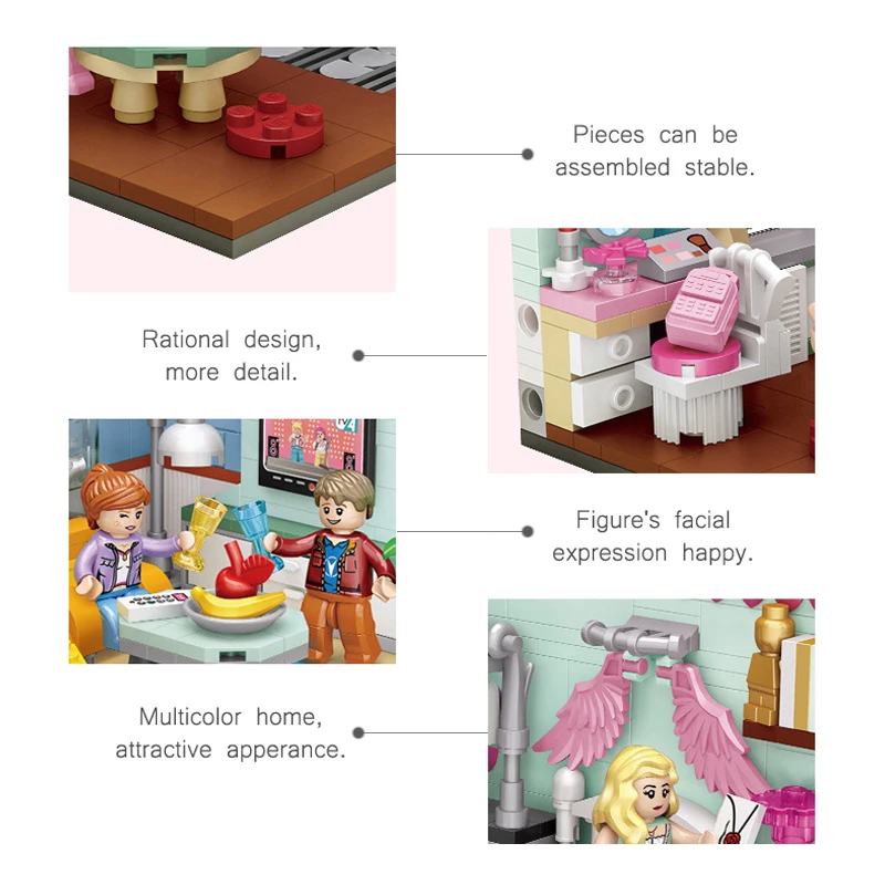 Строительные блоки LOZ игрушки друзей дома Центральная кофейня Кофе экшн фигурки