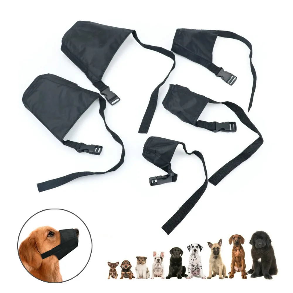 

Pet Dog Muzzle Adjustable Breathable Dog Mask Nylon Anti Bark Bite Chew Safety For Small Large Dogs Mouth Soft Muzzle