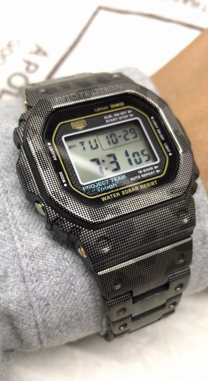 Набор из титанового сплава для DW 5600, ремешок для часов, ободок, DW5600, камуфляжная серия GW5000 DW5035, металлические Ремешки для наручных часов, покрытие, инструменты