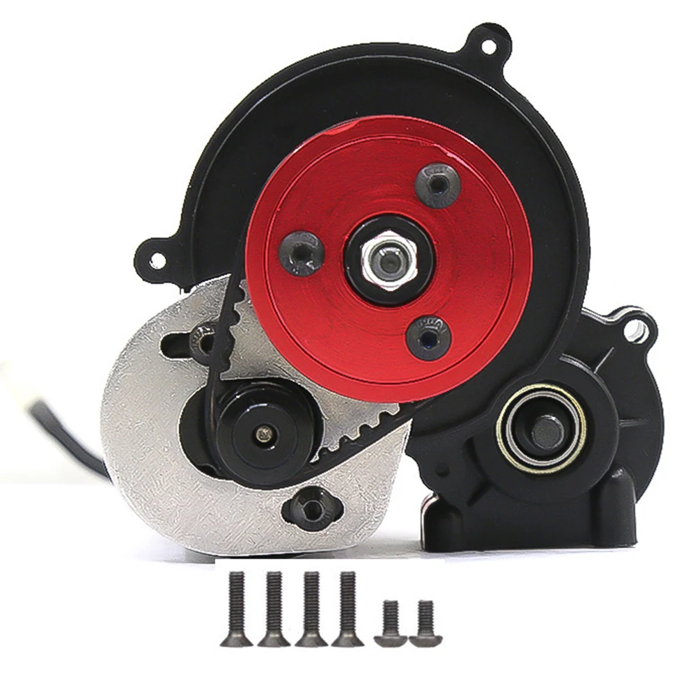 

1:10 Replacement Part RC Car Transmission Case Toy Gearbox Crawler Upgrade Black Motor Metal Assembled Fit For Axial SCX10 90046