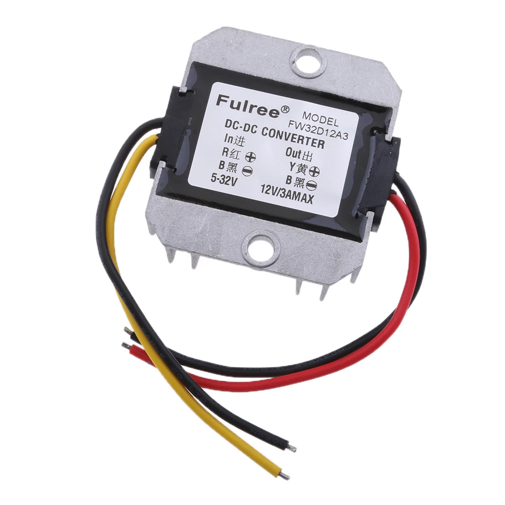 DC/DC преобразователь регулятор 5 32V Шаг вниз до 12V 3A автомобильный источник