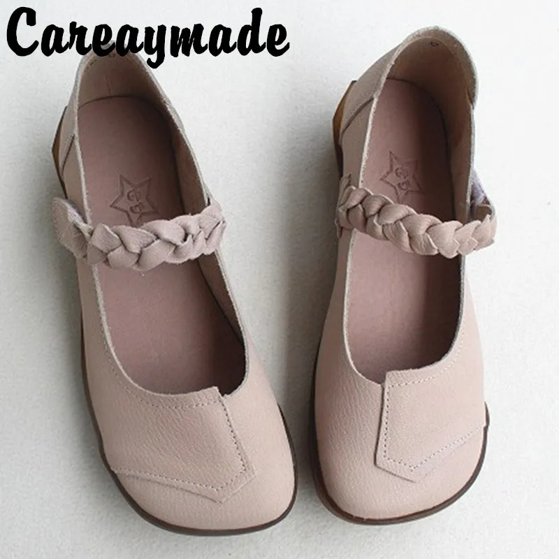 Новинка винтажная женская обувь Careaymade из натуральной кожи в этническом ретро