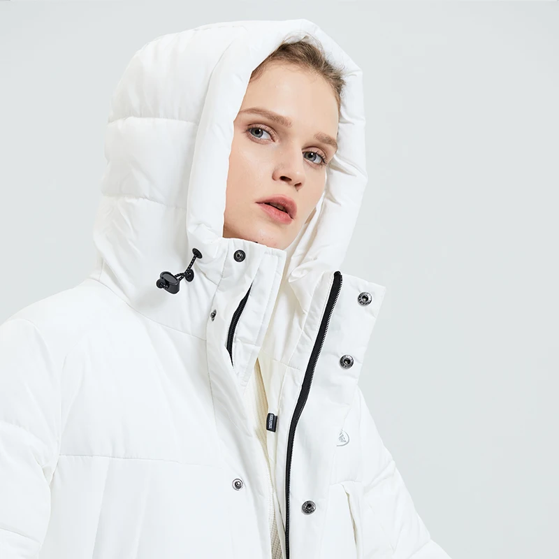 Женская длинная куртка с капюшоном Tiger Force теплая парка на каждый день зимнее