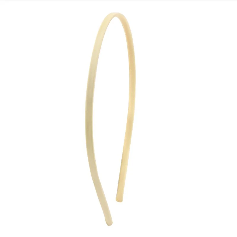 5 мм Сатиновые ленты покрытые простые металлические ободки для волос атласная