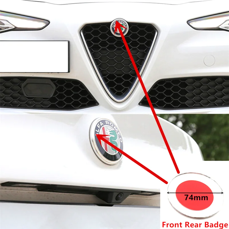 2 шт. 74 мм для авто Alfa Romeo Mito Giulietta Giulia GT Spider Stelvio Автомобильная Передняя головка