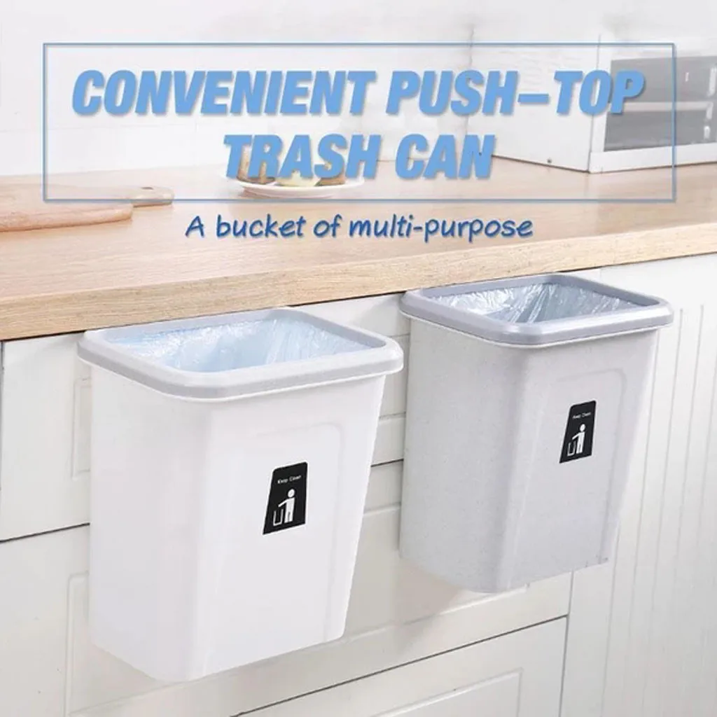 Мусорное ведро для кухни подвесное мусорное автоматическая возвратная Крышка