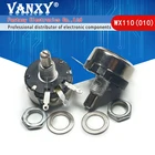 2шт WX110 (010) 6 мм круглый металлический вал с одним поворотом проволочный резистор потенциометр на рану 1k 2,2 k 3,3 k 4,7 K 5,6 k 6,8 k 10k 22k ohm