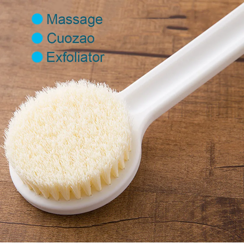 Мягкая щетка для ванны с противоскользящей длинной ручкой отшелушивающая