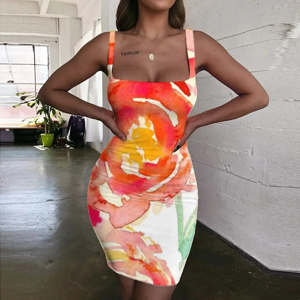 

Giyu Brand Flowers Dress Women Romantic 3d Print Appointment Sundress Novel Ladies Dresses Womens Clothing Summer Vintage Beach