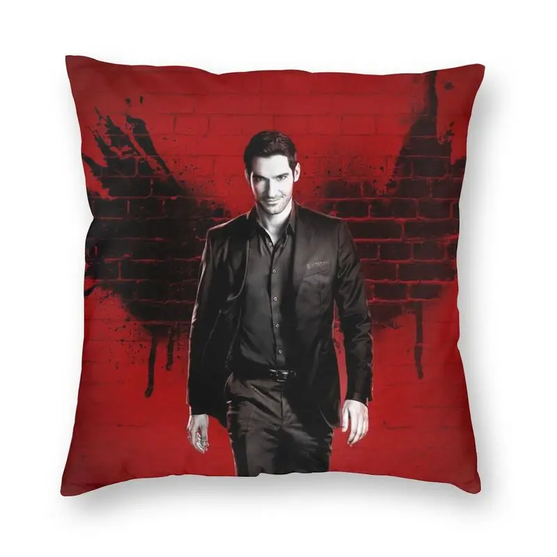 

Vibrant TV Show Lucifer Square Pillow Case Decoration 3D Two Side Printing Lucifer Morningstar Cushion Cover for Car