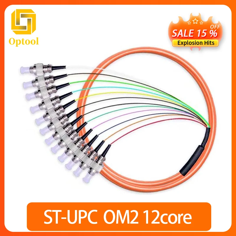 

Free shipping ST/UPC OM2 MM Multi Mode Optical Fiber Pigtail 0.9mm Simplex 50/125,1-2 Meters