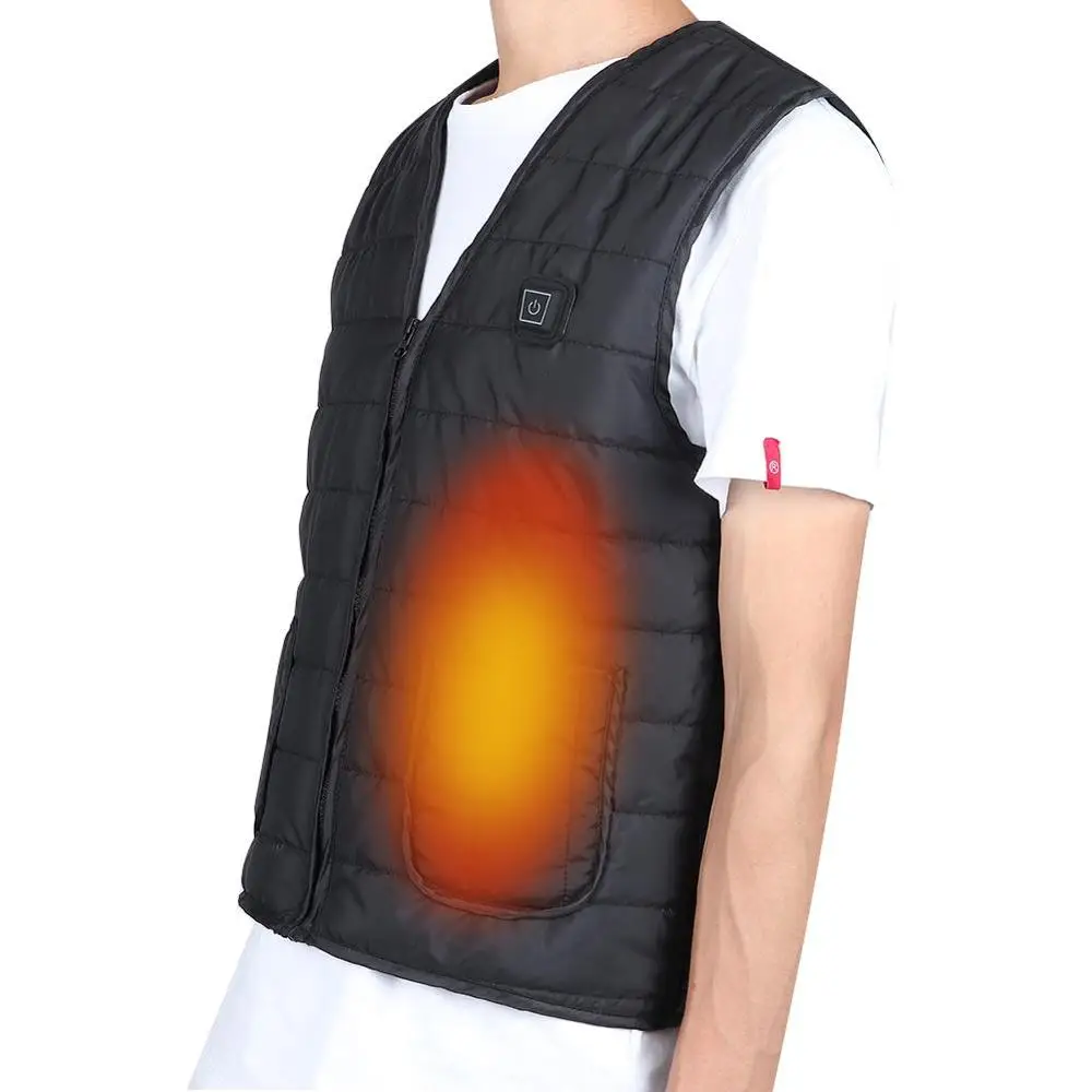 Мужской и Женский уличный жилет с инфракрасным подогревом USB зимняя гибкая