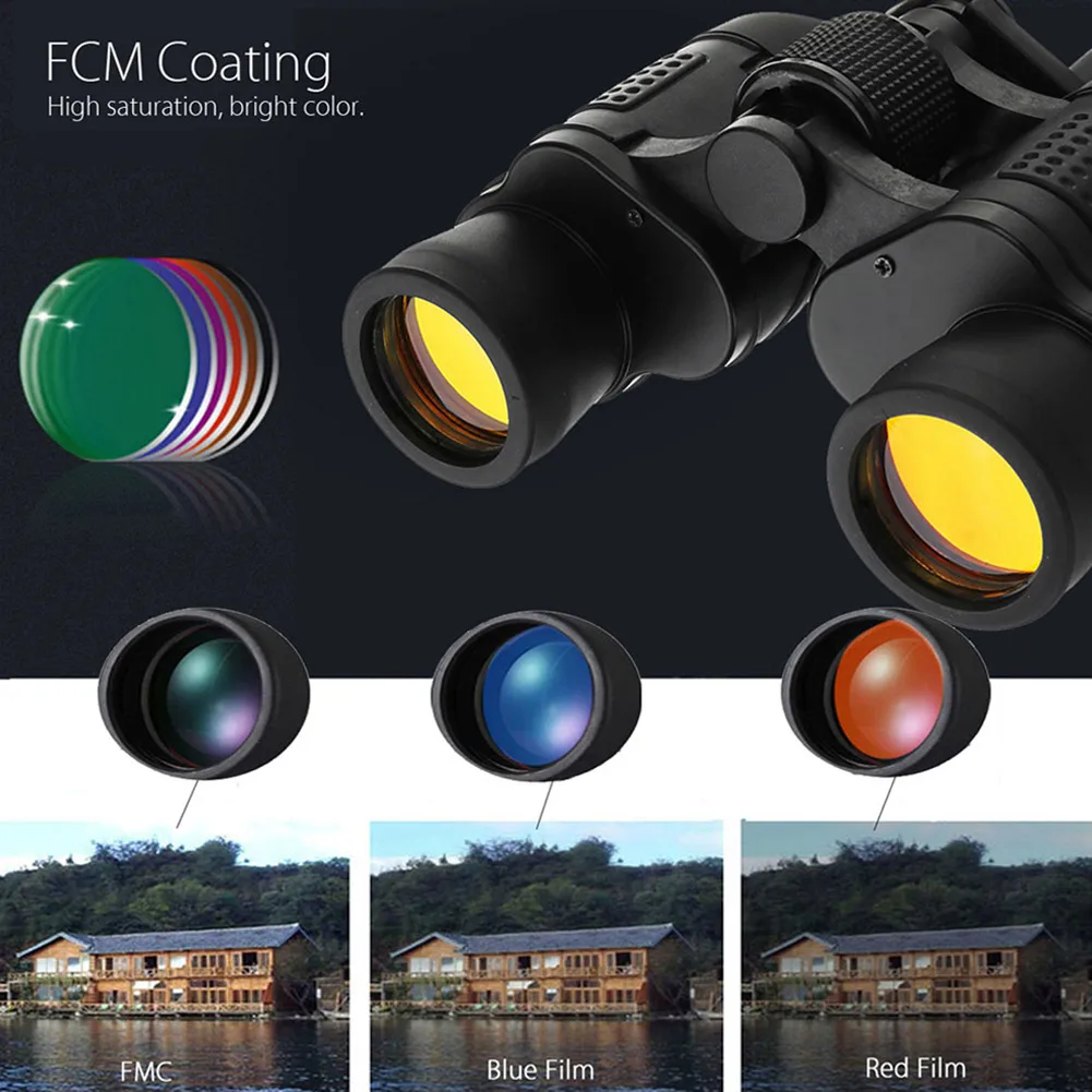 Горячая 60X60 зум день/ночное видение Открытый HD бинокль охотничий телескоп с Чехол