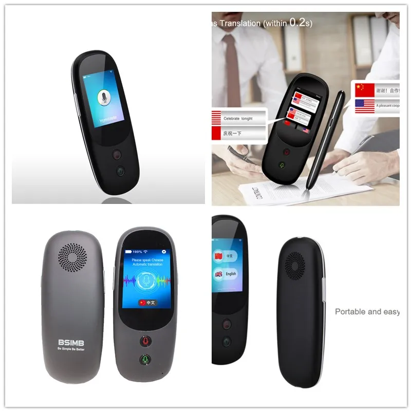 Портативный электронный переводчик голоса T6 2 4 дюйма сенсорный экран 4G SIM