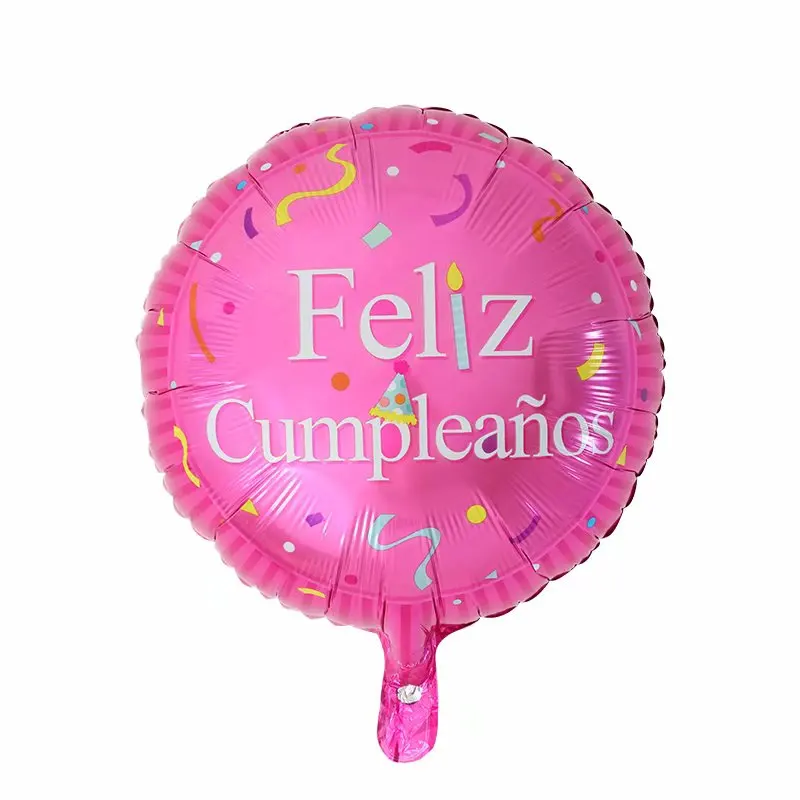 50 шт./лот 18 дюймов испанский с днем рождения фольгированные шары Feliz cumpleaños