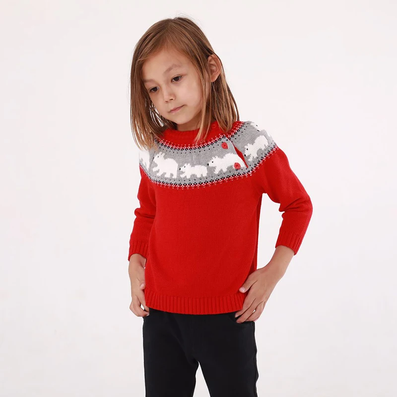 Новинка 2019 года Рождественский детский свитер для маленьких девочек Сезон Зима