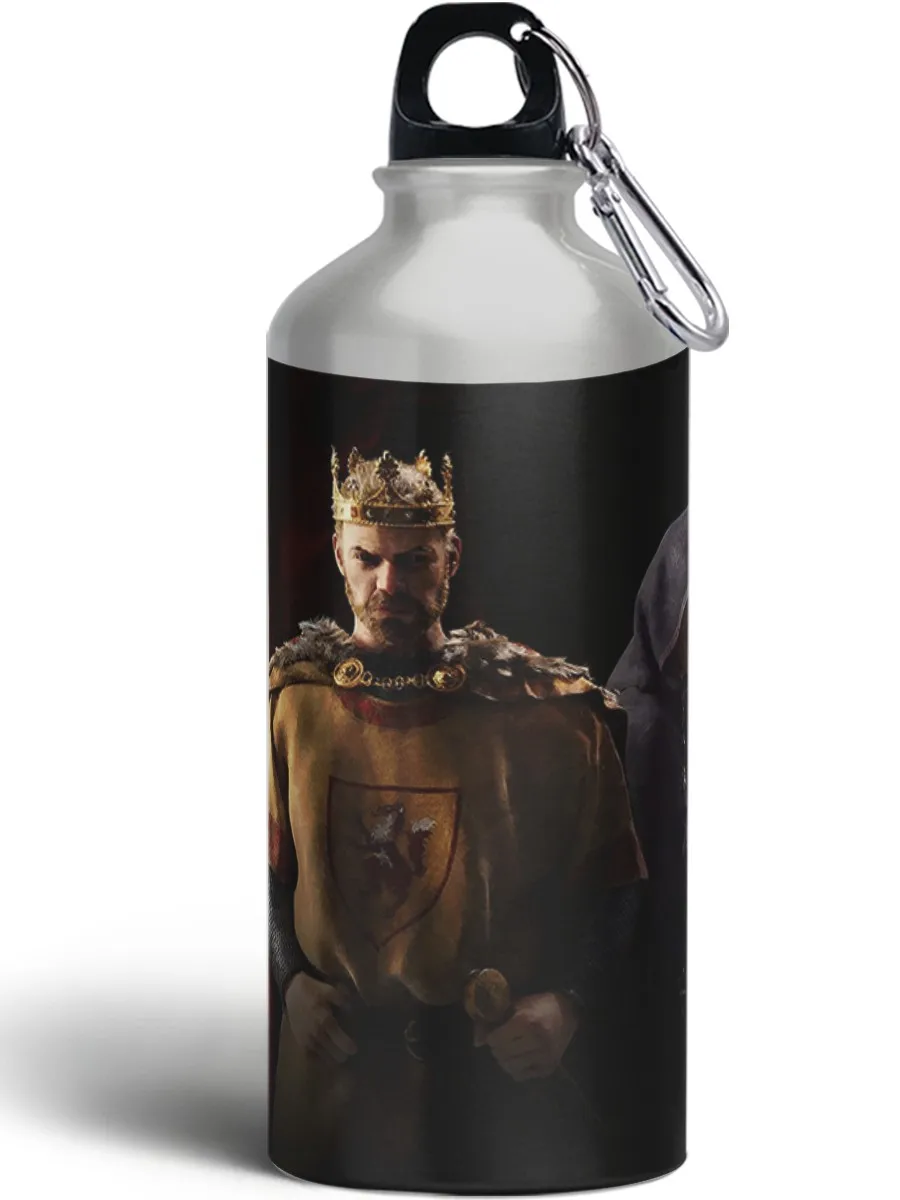 Бутылка спортивная туристическая фляга с карабином Crusader Kings 3 - 1 купить по