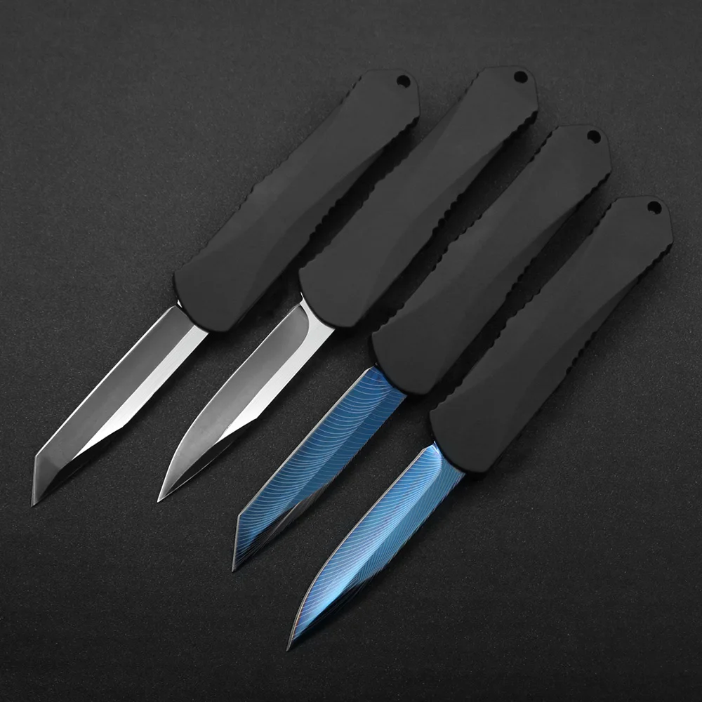 H07 OTF Heavy Duty уличный карманный нож Гальваническое синее лезвие с рисунком пера