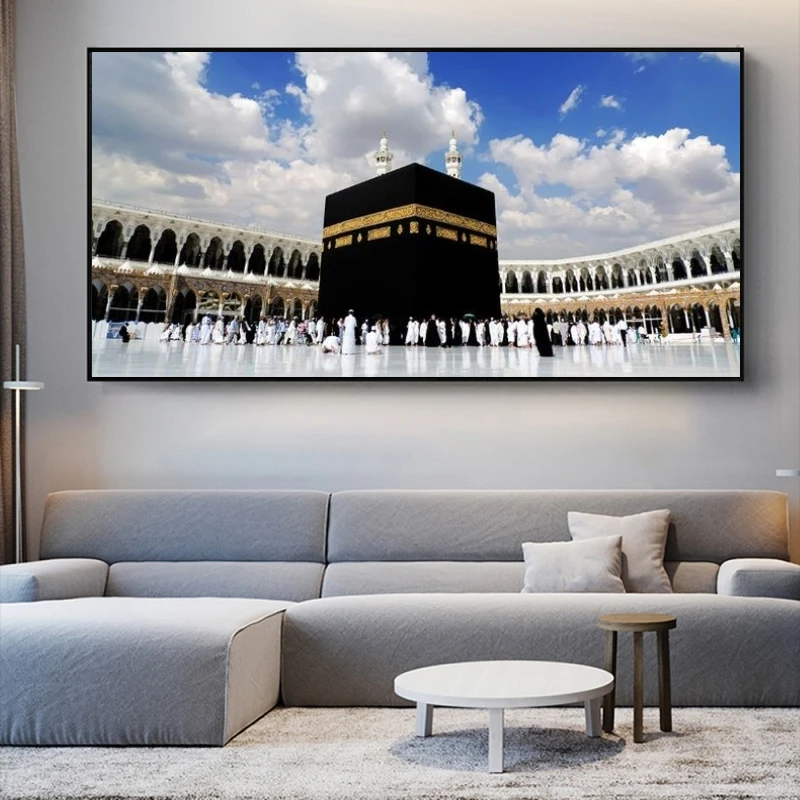 Muslim Famous Architecture Wall Art Canvas Posters and Prints Kaaba Pictures Islamic Paintings for Living Room | Дом и сад