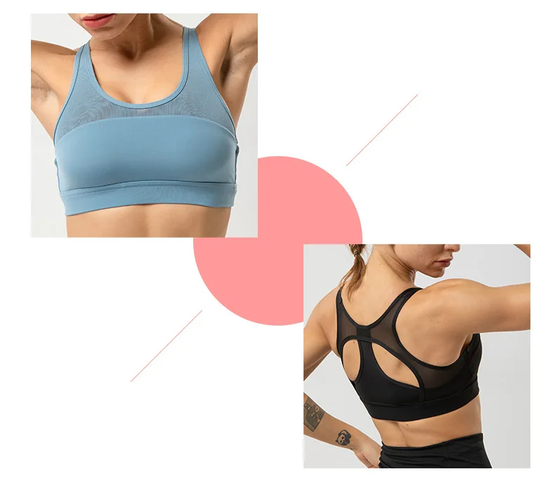 

Quick-drying shockproof sports bra Three-dimensional gathered high-intensity yoga sports underwear