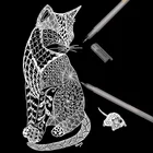 Художественная ручка, ручная ручка с гелевыми чернилами, ручка с тонким наконечником для самостоятельного рисования, цветная для черной бумаги