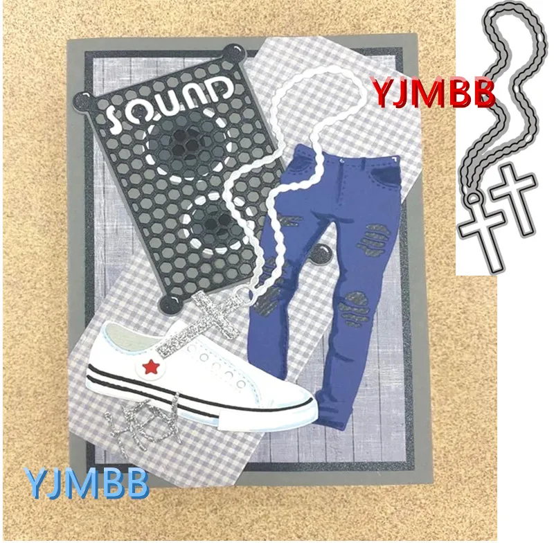 

YJMBB 2021 New Jewelry Cross Necklace Metal Cutting Mould Scrapbook Album Paper DIY Card Craft Embossing Die Cutting