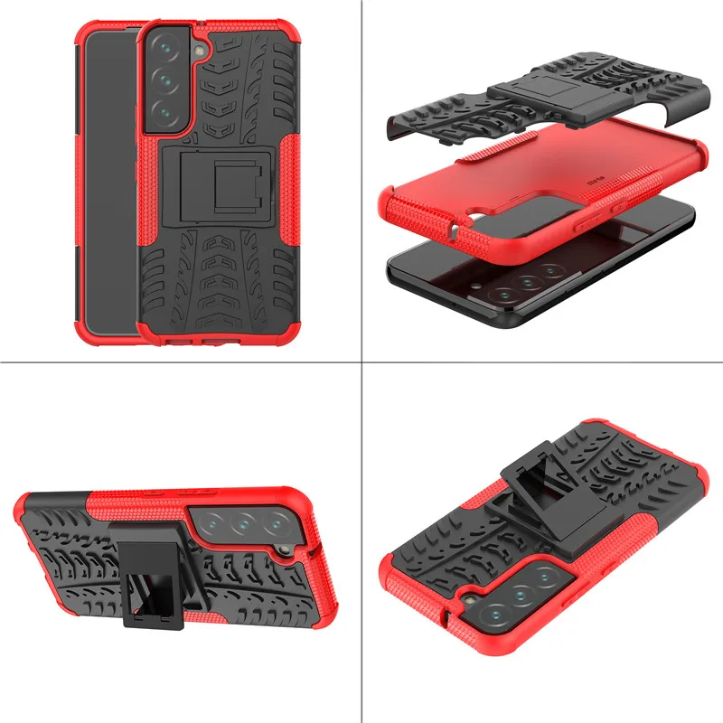 For Samsung Galaxy S22 Plus 5G Case For Samsung S22 Plus Cover Bracket Rubber Textured Shockproof Case For Samsung S22 S21 S20